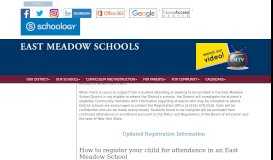 
							         New Student Registration - East Meadow School District For Parents								  
							    