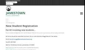 
							         New Student Registration - Jamestown School Department								  
							    
