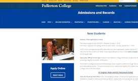 
							         New Students | Admissions and Records								  
							    