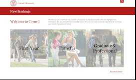 
							         New Students - Cornell University: Welcome								  
							    