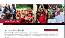 
							         New Students - Davidson College								  
							    