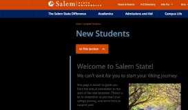 
							         New Students | Salem State University								  
							    