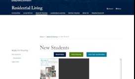 
							         New Students | Student Living | Georgetown University								  
							    