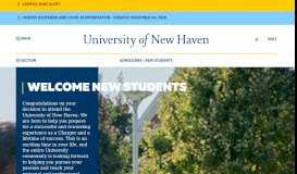 
							         New Students - University of New Haven								  
							    