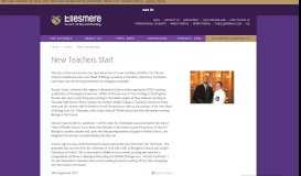
							         New Teachers Start | Ellesmere College | A 7-18 Co-educational ...								  
							    