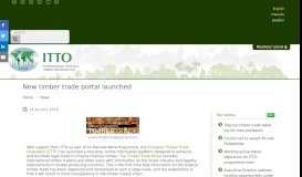 
							         New timber trade portal launched - ITTO								  
							    