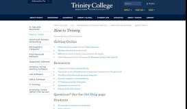 
							         New to Trinity - Trinity College								  
							    