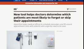 
							         New tool helps doctors determine which patients are most likely to ...								  
							    