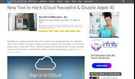 
							         New Tool to Hack iCloud Passw0rd & Disable Apple ID								  
							    