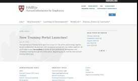 
							         New Training Portal Launches! | Harvard Human Resources								  
							    