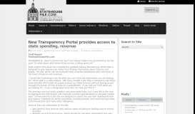 
							         New Transparency Portal provides access to state spending, revenue ...								  
							    