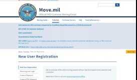
							         New User Registration | Move.mil								  
							    