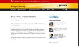 
							         New UWM Scholarship Portal | College of Nursing								  
							    