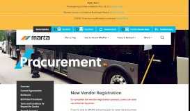 
							         New Vendor Registration - MARTA								  
							    
