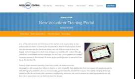 
							         New Volunteer Training Portal - Need Him Global								  
							    