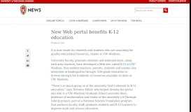 
							         New Web portal benefits K-12 education - UW–Madison News								  
							    