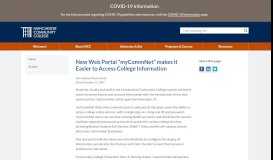 
							         New Web Portal “myCommNet” makes it Easier to Access College ...								  
							    