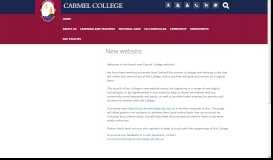 
							         New website - Carmel College								  
							    