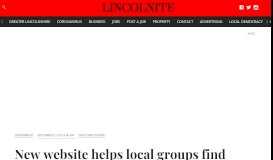 
							         New website helps local groups find funding - The Lincolnite								  
							    