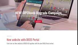 
							         New website with DEOS Portal - DEOS AG								  
							    