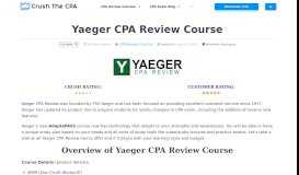 
							         [NEW] Yaeger CPA Review Course & Study Materials [2019 REVIEW]								  
							    