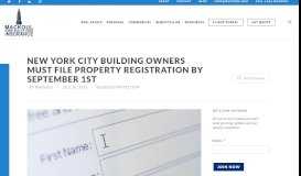 
							         New York City Building Owners Must File Property Registration by ...								  
							    