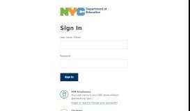 
							         New York City Department of Education: Sign In								  
							    