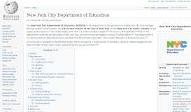 
							         New York City Department of Education - Wikipedia								  
							    