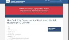 
							         New York City Department of Health and Mental Hygiene ...								  
							    