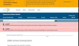 
							         New York DMV | DMV online transactions								  
							    