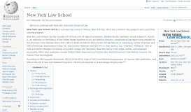 
							         New York Law School - Wikipedia								  
							    