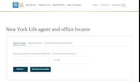 
							         New York Life agent and office locator								  
							    