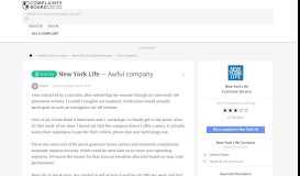 
							         New York Life - Awful company, Review 214281 | ComplaintsBoard								  
							    