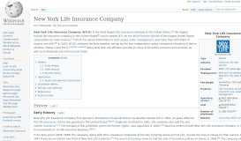
							         New York Life Insurance Company - Wikipedia								  
							    