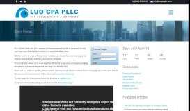 
							         New York, NY CPA Firm | Client Portal Page | LUO CPA PLLC								  
							    