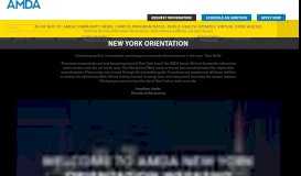 
							         New York Orientation - AMDA								  
							    