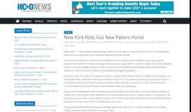 
							         New York Rolls Out New Patient Portal - HCO News								  
							    
