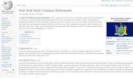 
							         New York State Common Retirement - Wikipedia								  
							    