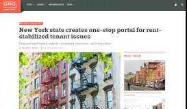 
							         New York state creates one-stop portal for rent-stabilized tenant issues ...								  
							    