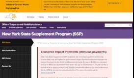 
							         New York State Supplement Program (SSP) - Office of Temporary and ...								  
							    