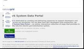 
							         New York System Data Portal | Business Partners | National Grid								  
							    