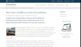
							         New York's CityMD Live with eClinicalWorks - eClinicalWorks								  
							    