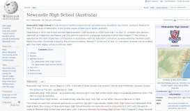 
							         Newcastle High School (Australia) - Wikipedia								  
							    
