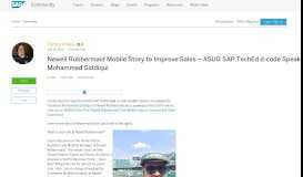 
							         Newell Rubbermaid Mobile Story to Improve Sales – ASUG SAP ...								  
							    