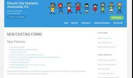 
							         New/Existing Forms - Ellicott City Pediatrics -								  
							    