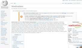 
							         Newfrontiers - Wikipedia								  
							    