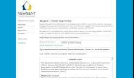 
							         Newgent— Vendor Registration - Business Credentialing Services								  
							    