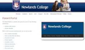 
							         Newlands College > Parent Portal								  
							    