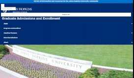 
							         Newly Admitted Students – Johns Hopkins University								  
							    