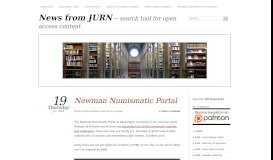 
							         Newman Numismatic Portal | News from JURN								  
							    